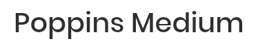 Preview of the font Poppins medium
