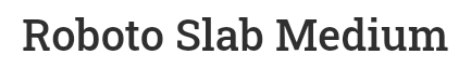 Preview of the font Roboto slab medium