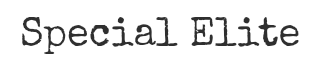 Preview of the font Special elite