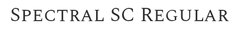 Preview of the font Spectral sc regular