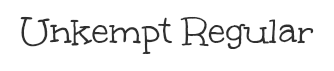 Preview of the font Unkempt regular