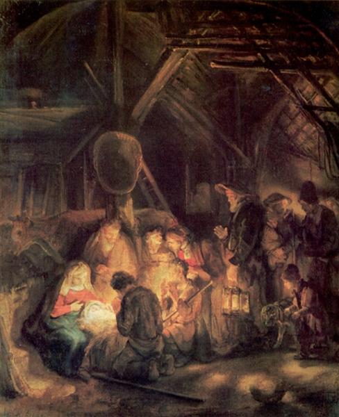 Adoration of the Shepherds by Rembrandt