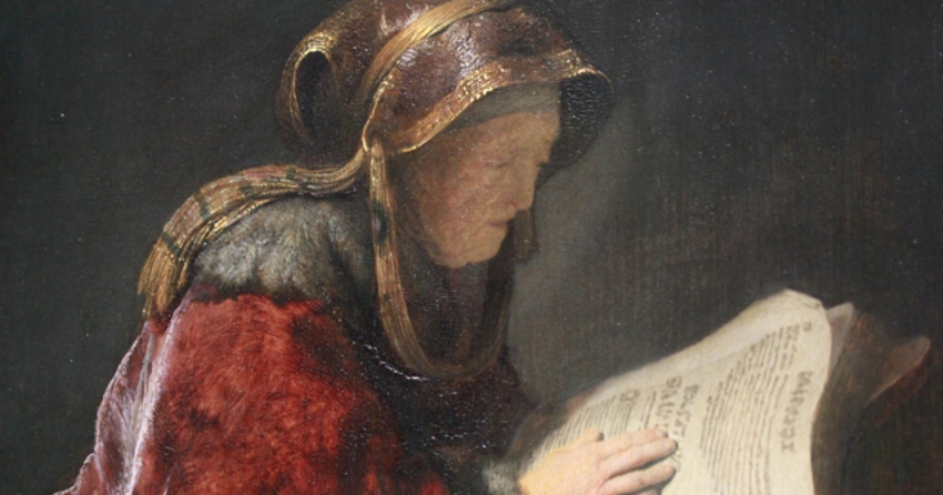 Anna the Prophetess by Rembrandt Van Rijn