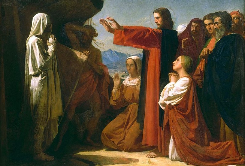 Jesus Raises Lazarus from the Dead by Leon Bonnat