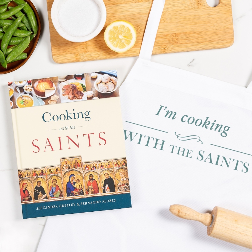 Cooking with the Saint Cookbook and Apron Set