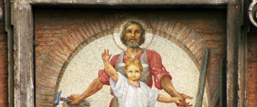 St. Joseph and the Christ Child Mosaic - Photo Credit nicholaskaminski.org