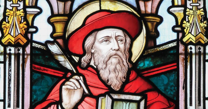 St. Jerome in the Service of the Pope Stained Glass Window - Photo Credit Faith Magazine