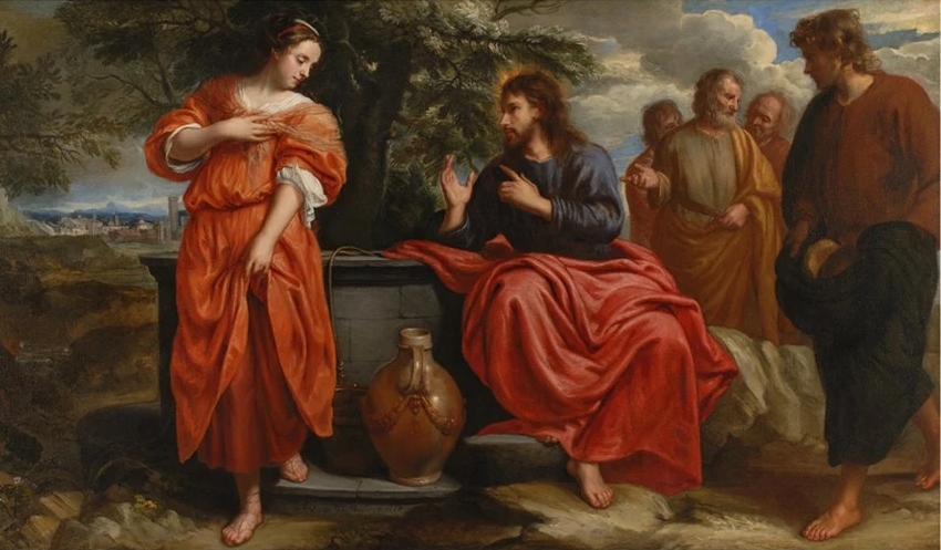 Christ Meets the Samaritan Woman at the Well by Jacob Von Oost the Younger